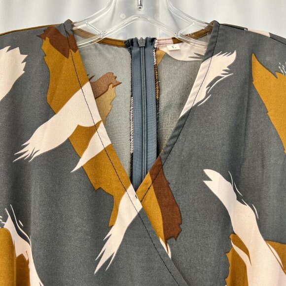 Shein Womens Multicolor Brush Print Sleeveless One-Piece Pantsuit Size Large - Picture 7 of 10